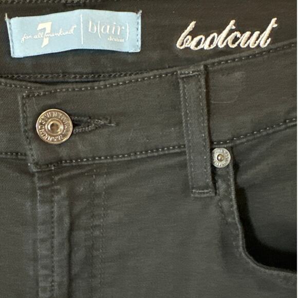 7 For All Mankind b(air) Bootcut Denim Jeans Black Size 31 Mid-Rise Dressy - Picture 5 of 13